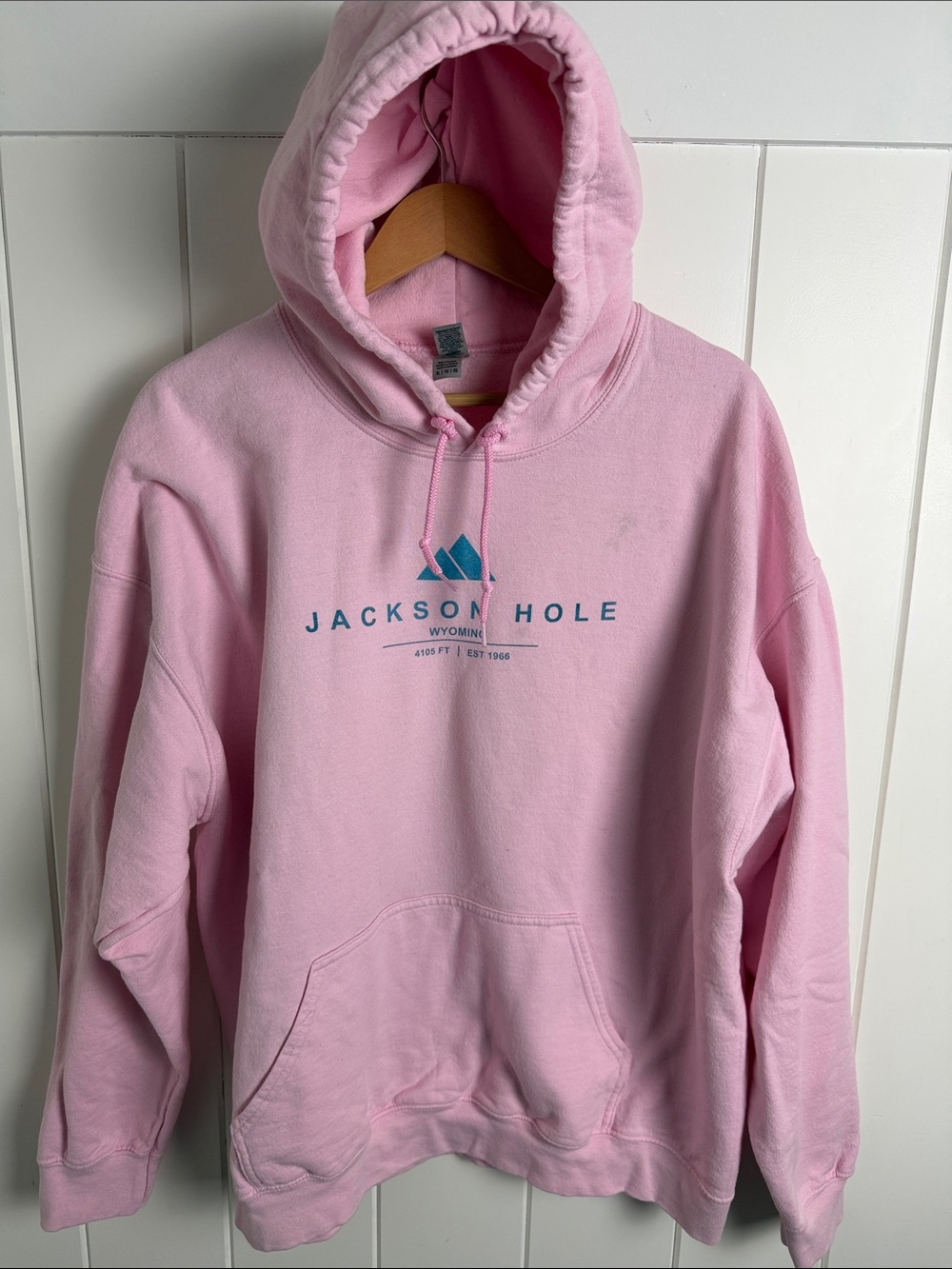 Gilden Heavy Blend Hoodie Jackson Hole logo - Men's Large